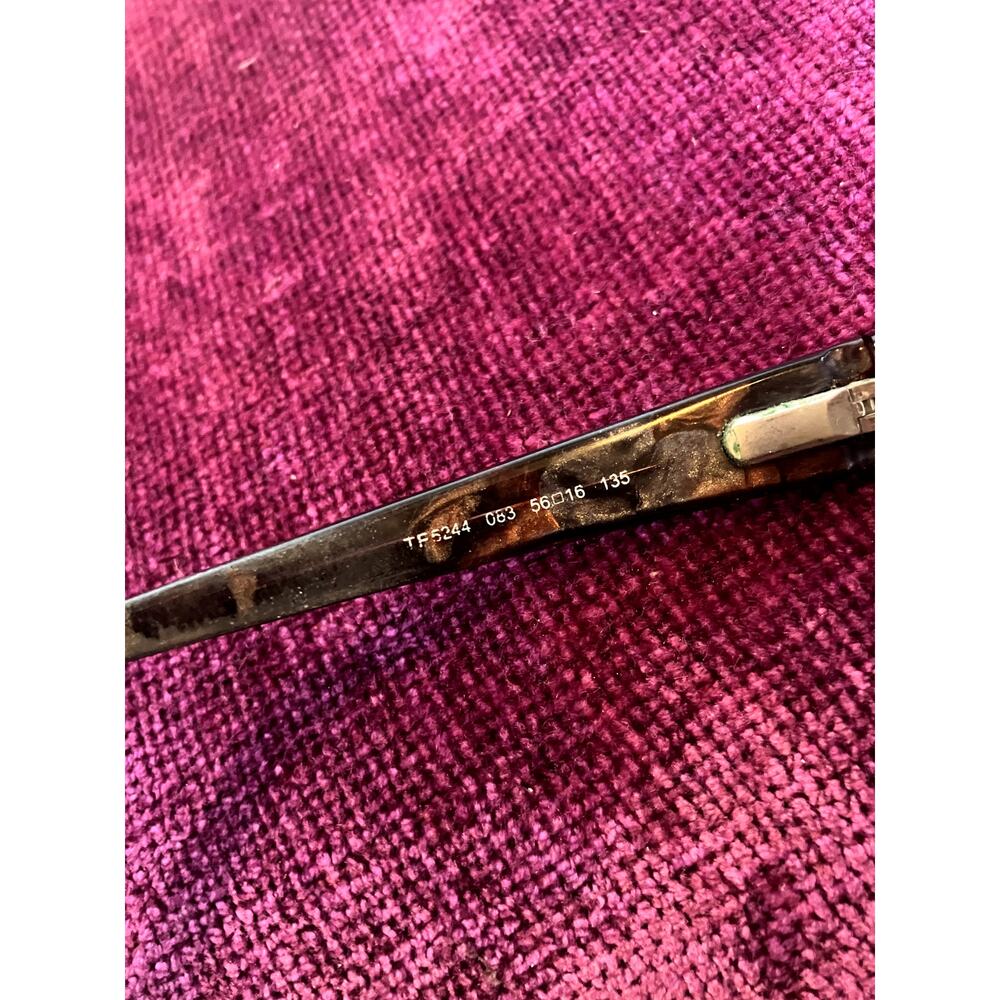 TOM FORD 90's Glasses Eyeglass Frames Floral Plum Purple AS-IS w Discoloration - Picture 6 of 7